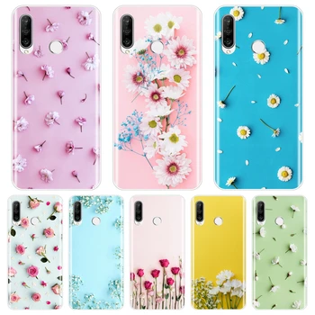 

TPU Back Cover For Huawei P30 Lite Pro P20 Lite 2019 Silicone Rose Flower Phone Case For Huawei P Smart Plus 2019 P Smart Z