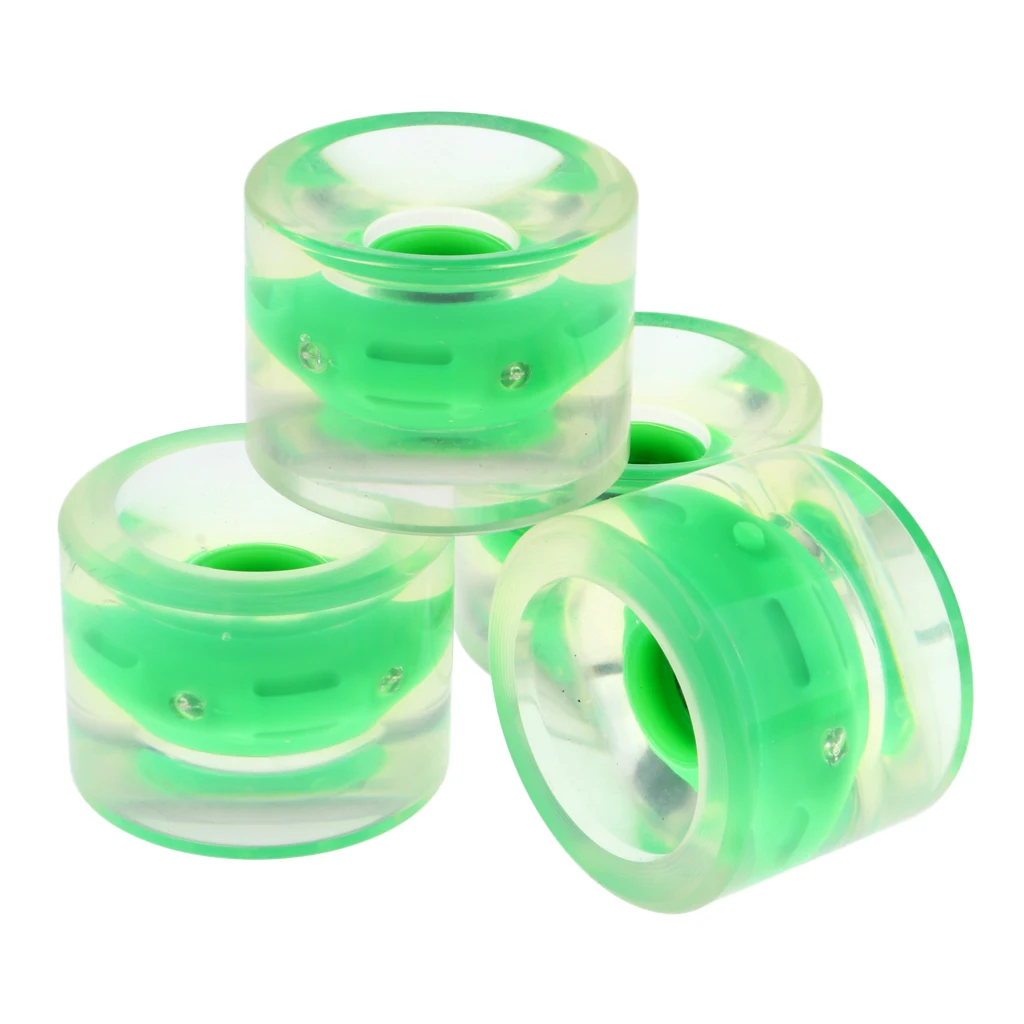 4pcs 70mm Light Up Skateboard Longboard Wheels Glow At Night 78A
