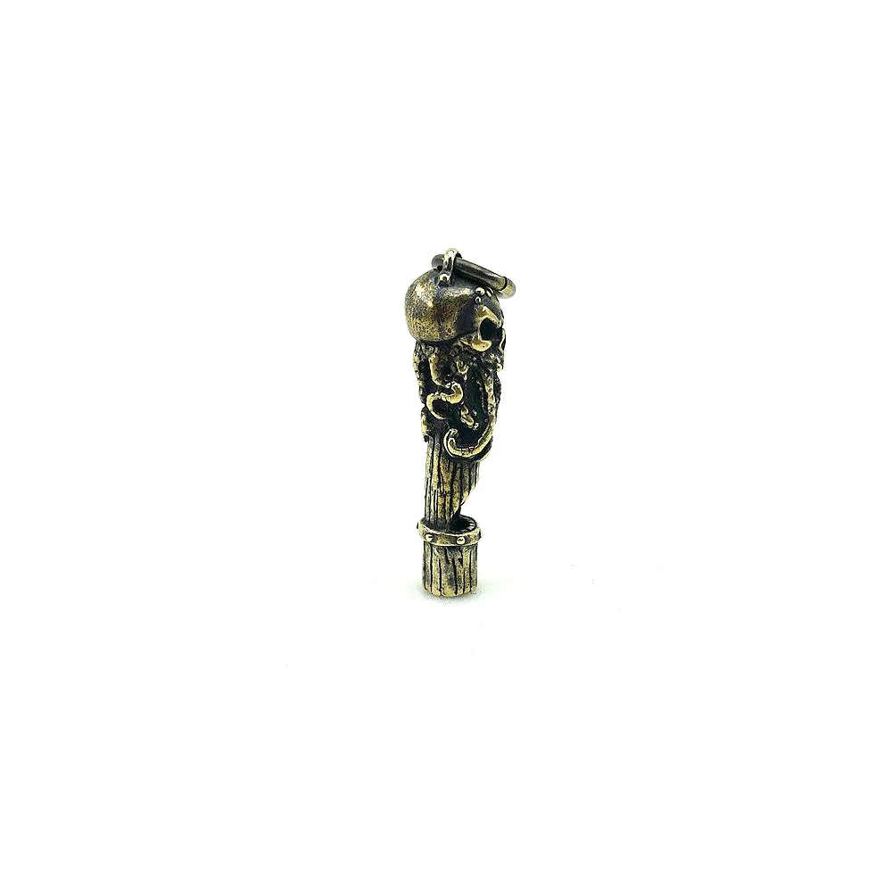 EDC Tools Brass Octopus Skull Pendant Whistle Survival Supplies Camping Outdoor Water Sport Rescue Survival