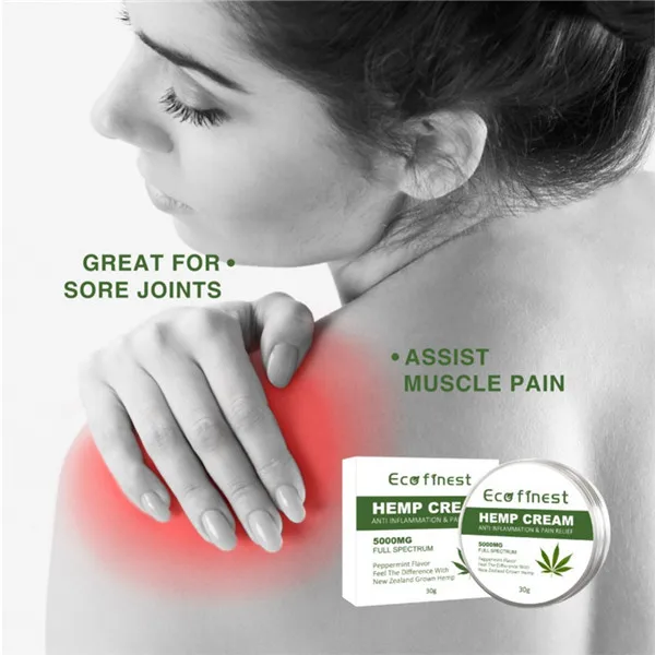 30 г Профессиональный пеньковый бальзам Salve Cream для снятия боли в мышцах здравоохранения с 2500/5000 мг травяного суплекта
