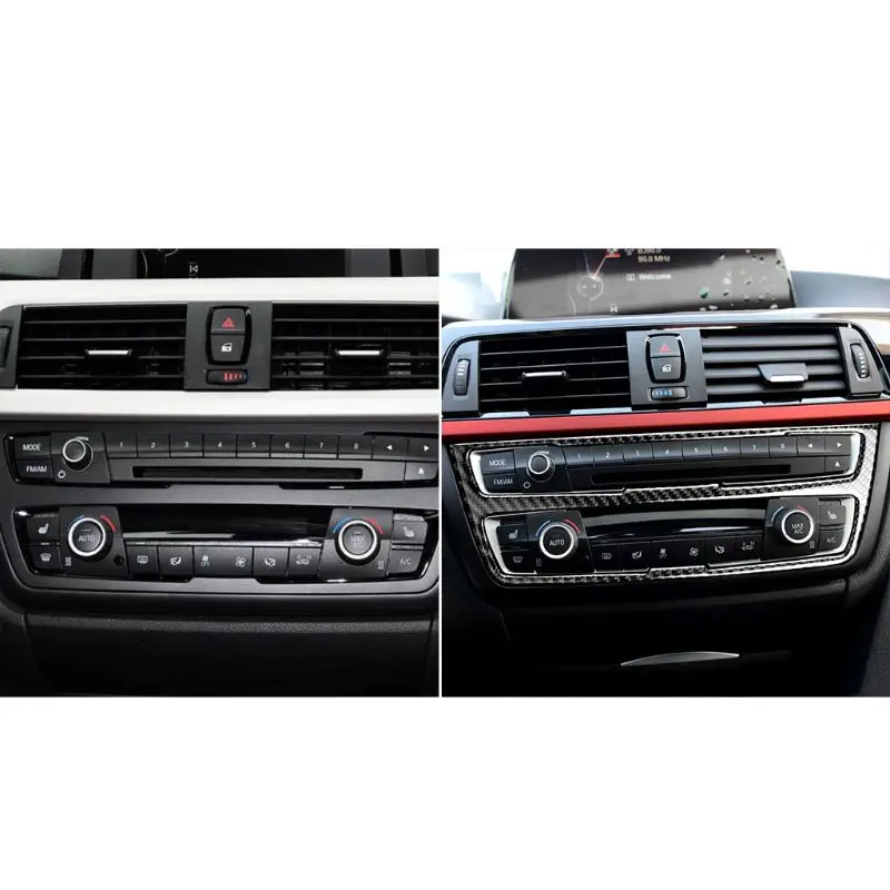 

INTERIOR CD AC CONSOLE PANEL CARBON FIBER DECOR TRIM For BMW 3 4 SERIES F30 F32