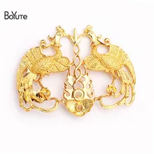 BoYuTe (2 יח'\חבילה) מתכת סגסוגת 45*56.5MM Flaming Phenix חומרי עבודת יד DIY רטרו משפט שיער תכשיטי אבזרים(China)