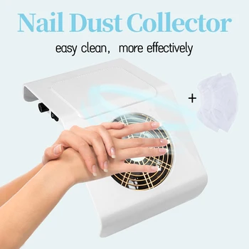 

40W Nail Dust Suction Strong Adjustable Speed Collector For Nail Dust Fan Vacuum Nail Suction Vacuum Cleaner For Manicure Tool