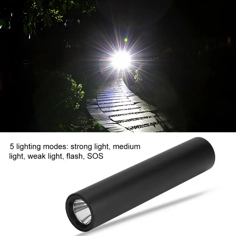 

LED Portable Handheld Flashlight Built In Battery With USB Charging Emergency Torch For Outdoor Camping Hiking Activity