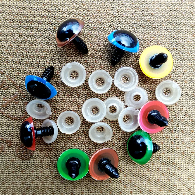 8mm/14mm/16mm/ Plastic Big Safety Eyes For Toys Amigurumi Animal Crochet Toys Puppets Doll With Washers 6