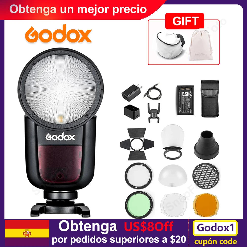 Godox V1 V1S V1N V1C TTL Speedlite Camera Speedlight Photography Studio Flash For Sony Niko Canon Fujifilm Olympus Pentax | Электроника