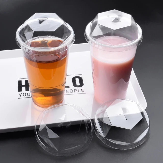 Transparent Plastic Coffee Cups  Transparent Plastic Cups 500ml - 50pcs  High Quality - Aliexpress