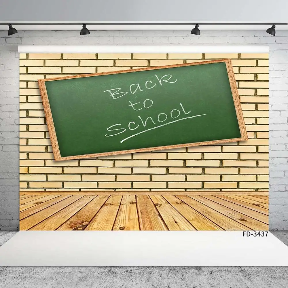 Деревянный пол доска Back to School фото фон напечатанный на компьютере задний с