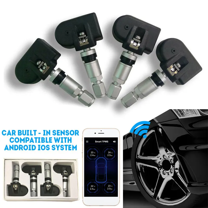 Датчик давления в шинах 4 внутренних датчика универсальные TPMS автомобильный
