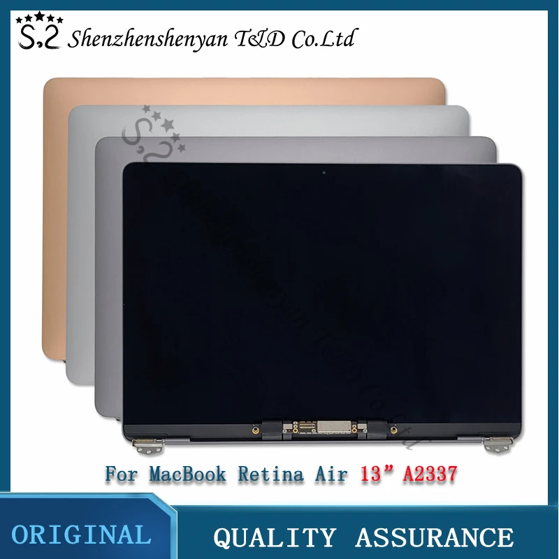 33,8 cm EMC 3598 MGN63 MGN73 M1 A2337 ICTION A2337 LCD-Display für MacBook Air Retina 13,3 Zoll vollständiger Bildschirm Ende 2020 Grau