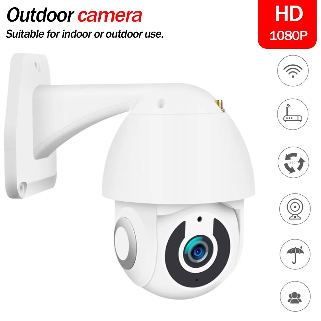 

IP Camera 1080P Smart HD Camera 2MP Dome Monitor PTZ Control Support TF Card Cloud Storage Home Video Surveillance
