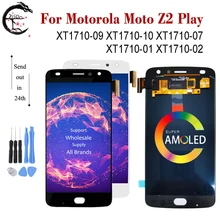 AMOLED LCD pour Motorola Moto Z2 Play XT1710-09 XT1710-10 XT1710-07 XT1710-01 XT1710-02 écran d'affichage capteur tactile numériseur assemblée=