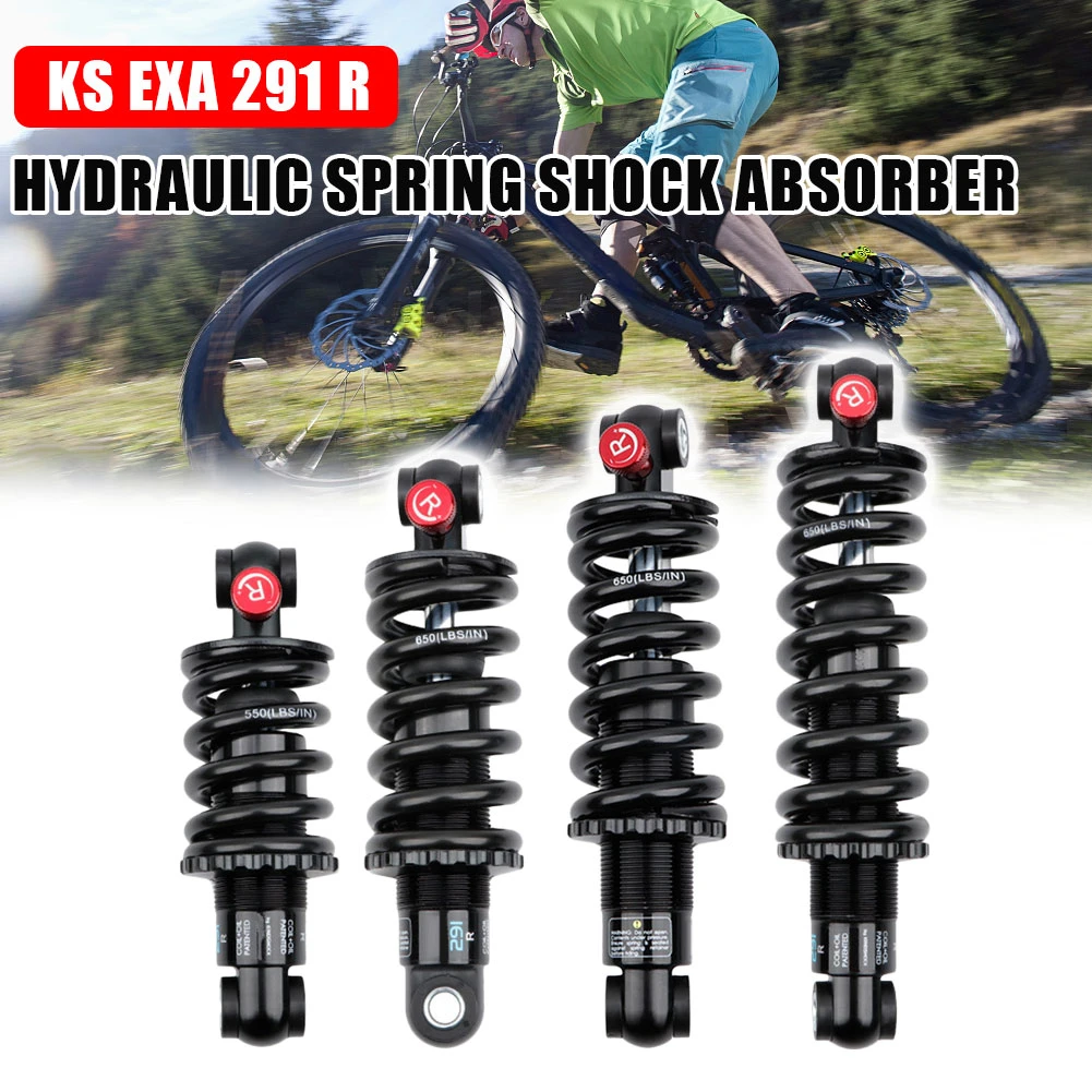 MTB 125/150/165/190MM Mountain Bike Rear Shock Absorber Adjustable Damping Spring Shock Absorber for Cycling Travel