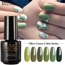 MIZHSE Гель-лак для ногтей, Гель-лак, УФ-лак, светодиодный, оливковый, зеленый цвет, Гель-лак для нейл-арта, Перманентный Гель-лак