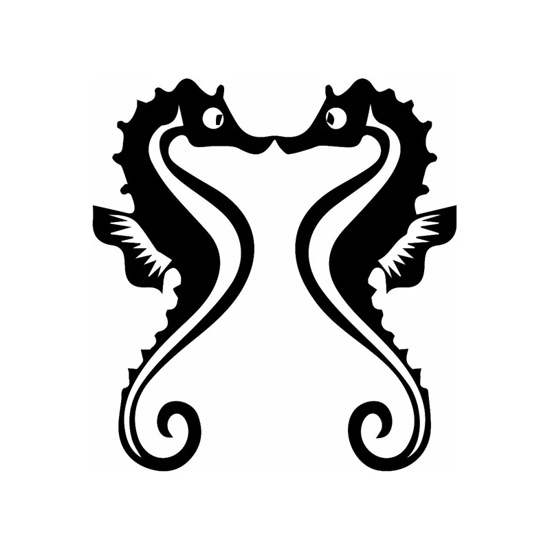 

14.4*15.6CM Kissing Seahorses Decal Vinyl Funny Car Sticker Rear Accessories for Suzuki Swift Hyundai Sonata Ford Mondeo Peugeot