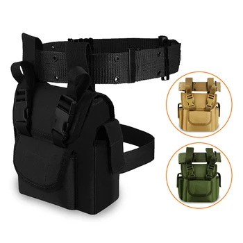 

Military Men Drop Leg Bag Fanny Waist Pack Detachable Hip Oxford Motorcycle Rider Drop Thigh Pouch with Belt