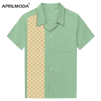 

Costumes Steampunk Gothic 1950s Rockabilly Shirt Men Casual Retro Vintage Punk Rave Tops Short Sleeve Dress Shirts Men Clothing