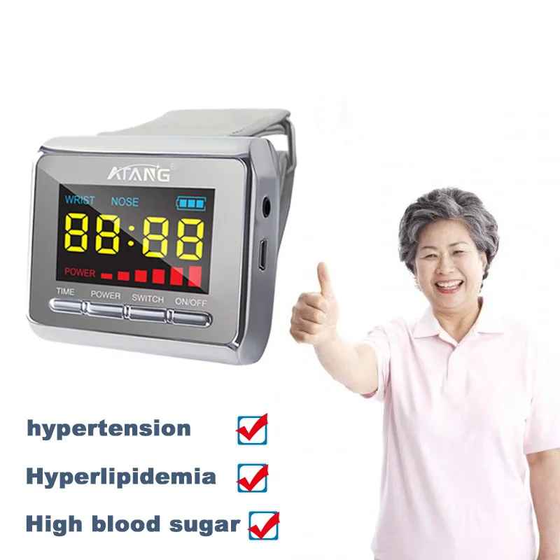 

Cold laser Therapy Watch Treatment Diabetes Rhinitis Lowering blood pressure lowering blood fat promoting blood circulation