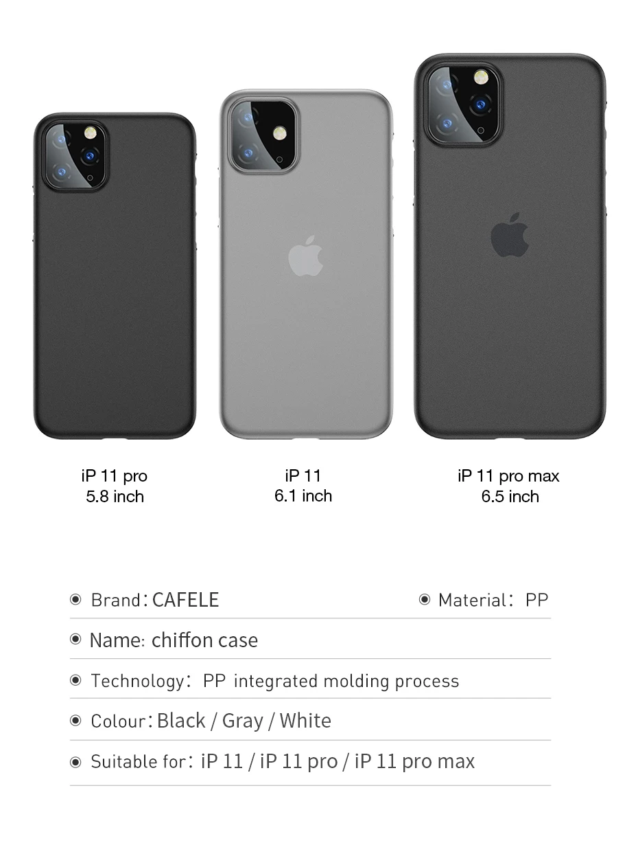 Cafele Ultra Thin Matte Pp Case For Iphone 11 Pro Max 5 5s Se Anti Fingerprint Phone Cover For Iphone 11 Pro Xs Xr Xs Max Case For Iphone Case Pluscase For Aliexpress