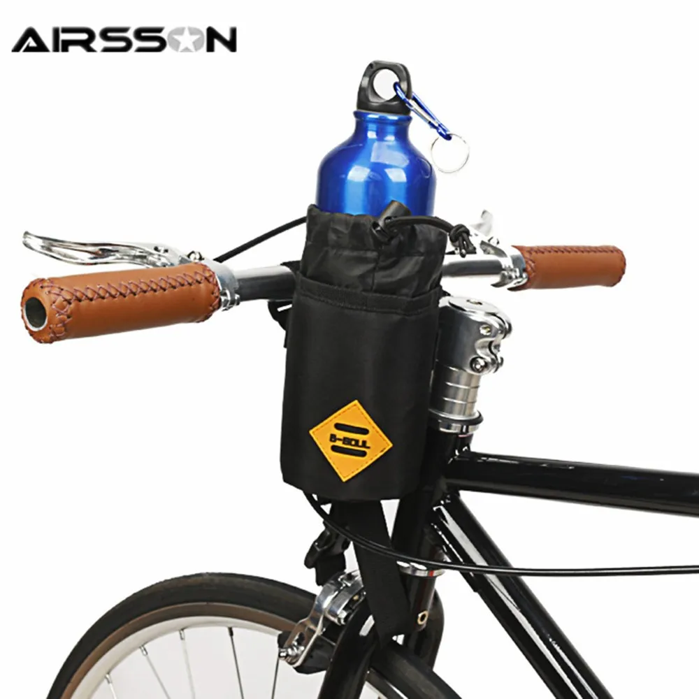 Портативный велосипедный мешок для бутылки воды на открытом воздухе велосипедный чайник Чехол устанавливаемый на вынос руля велосипеда изолированные карманы Аксессуары для велосипеда