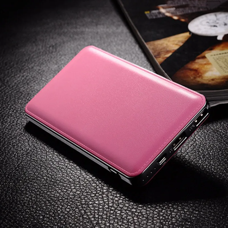 Band New power Bank 10000 mAh 2.1A светодиодный индикатор быстрой зарядки портативный внешний аккумулятор для Xiaomi Iphone - Цвет: Pink