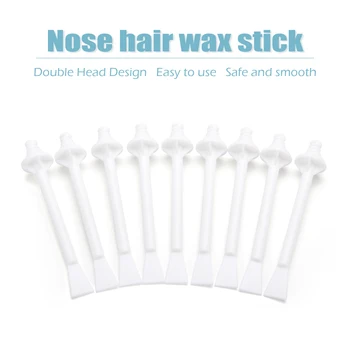 

10/30pcs Disposable Nose Wax Applicator Sticks Spatulas for Nostril Nasal Cleaning Ear Hairs Eyebrow Facial Hair Removal