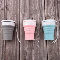 200Ml Silicone Folding Glass Camping Travel Mug Portable Telescopic Coffee Cup Outdoor Water Cup Folding Water Bottle Drinkware 2