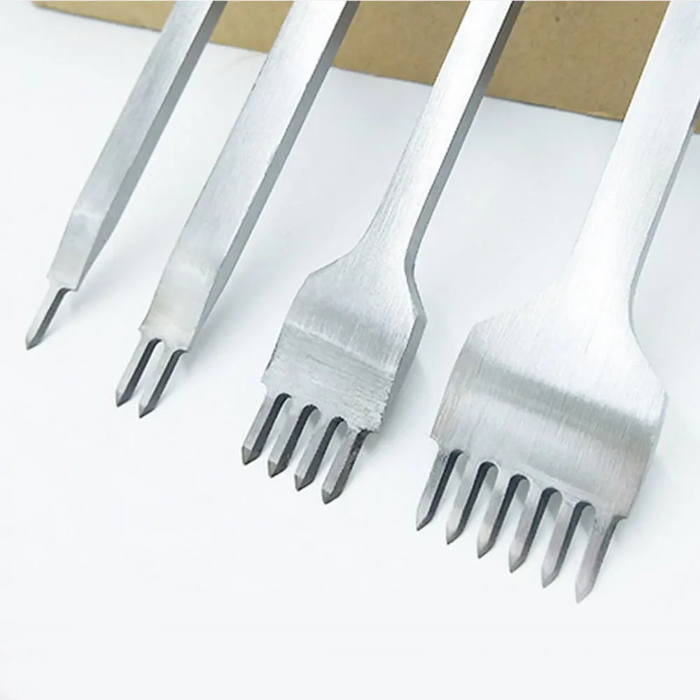

4Pcs DIY Leather Craft Tool Set Hole Punch Stitching For Leather Belt Punch Tools Leathercraft Accessories