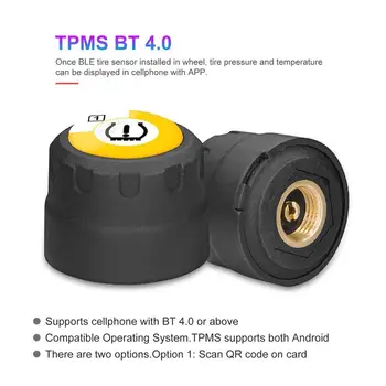 

BLE BT 4.0 TPMS Tire Pressure Monitoring System Kit Low Energy For Android and IOS Motorcycle Smart Cellphones