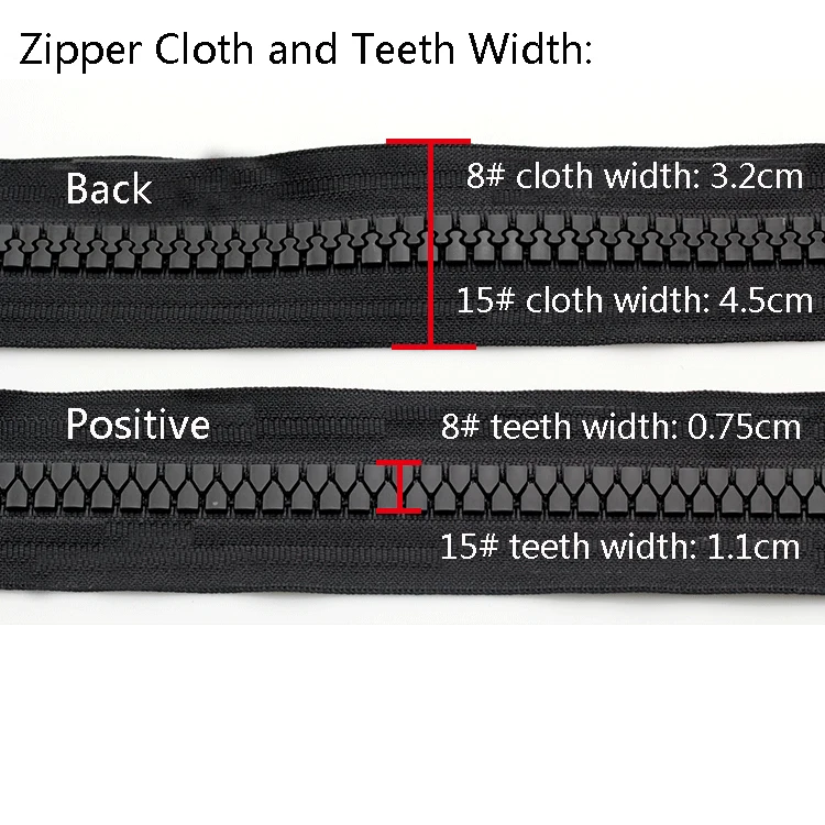 Meetee 8#15# Resin Zippers Open End 70 150cm Long Zip Down Jacket Coat Double Sliders for Sewing Garment Repair Tailor Accessory|Молнии| |