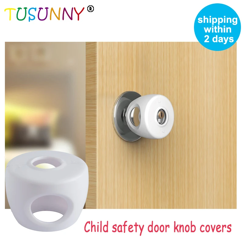 Tusunny 4pcs Wholesale Baby Safety Rubber Door Knob Covers Door