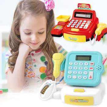 

19pcs Simulated Supermarket Checkout Counter Parent Child Interaction Role Fashion Playing Kids Pretend Play Toy Cash Register