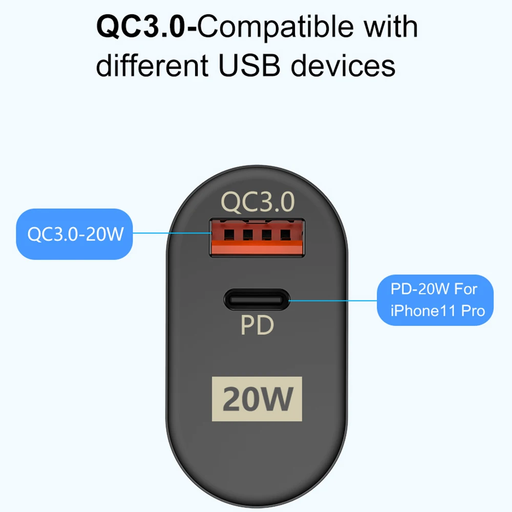USB C PD кабель Type с функцией быстрой настенное зарядное устройство адаптер
