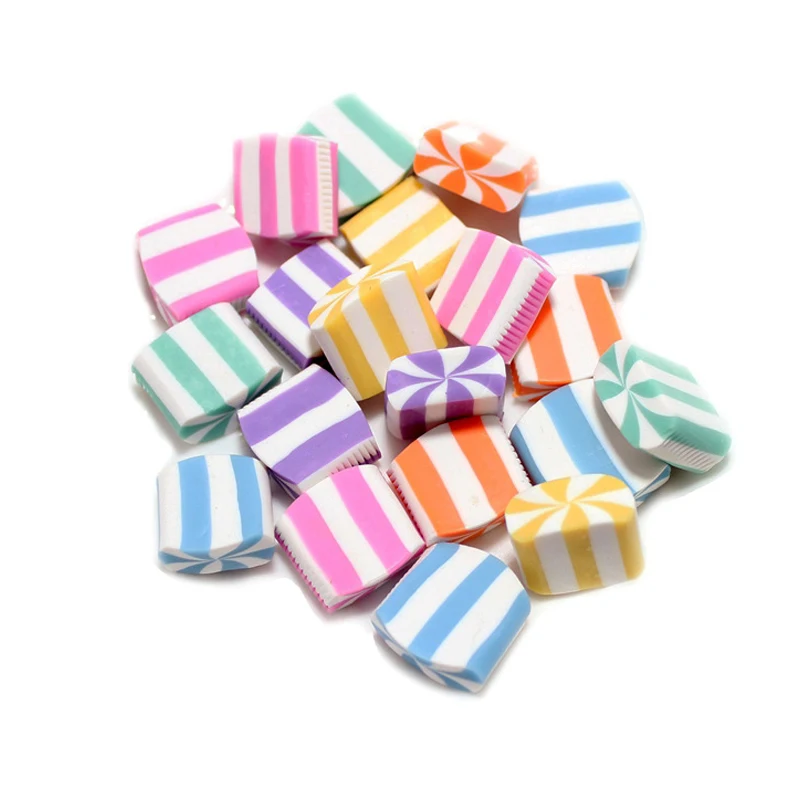 Boxi 10 шт. Fimo Ranbow Candy Slimes амулеты добавки новая занимательная Полимерная глина принадлежности DIY Набор для пушистой прозрачной хрустящей слизи глины