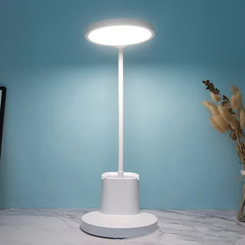 

Home LED Desk Lamp USB Rechargeable Bedroom Flexible Battery Powered Eye Caring 3 Lighting Modes Stepless Dimming Gooseneck