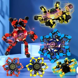 Subbt – jouets pour enfants avec doigts mécaniques, Spinner à LED, chaîne anti Stress, Robot à main déformable, cadeaux 
