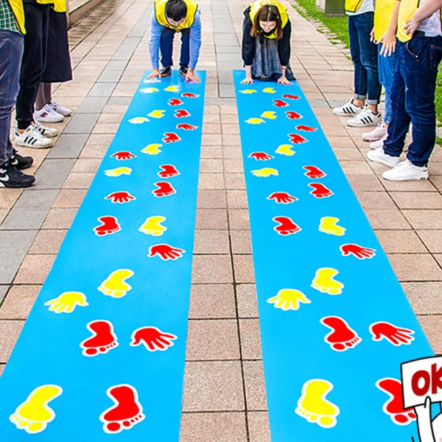 US $17.21 Children Kids Games Toy Mat Hands And Feet Game Pad Team Expand Props Outdoor Training Group Buildi