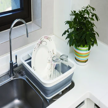

Foldable plastic drain bowl rack kitchen gadget retractable with sink drain rack storage cup rack dish rack drying rack