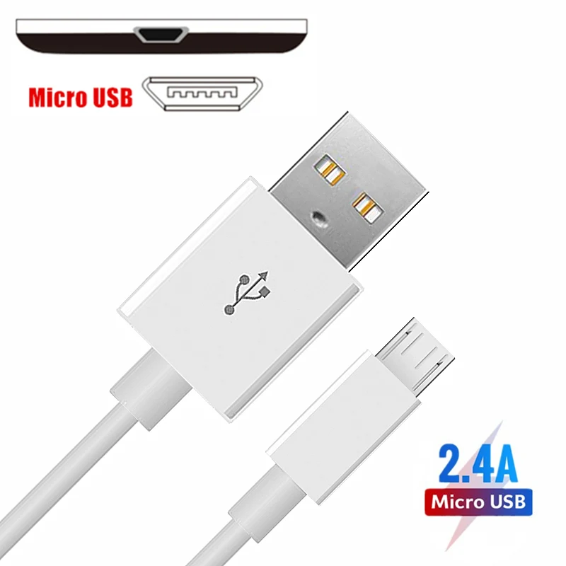 3FT/6FT/9FT 2.4A Оригинальные Кабели Micro USB кабель для быстродействующего зарядного