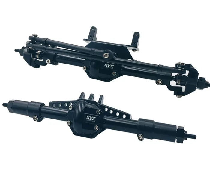 KYX Alloy 2 Speed Transmission Gearbox Servo on Axle 313 Wheelbase Frame for Upgraded Modified 1/10 Axial SCX-II 90046
