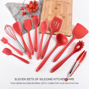 

Silicone Kitchenware 10-piece Set Non-stick Silicone Kitchenware Set Environmentally Friendly Cooking Tools 10-piece Set Hot