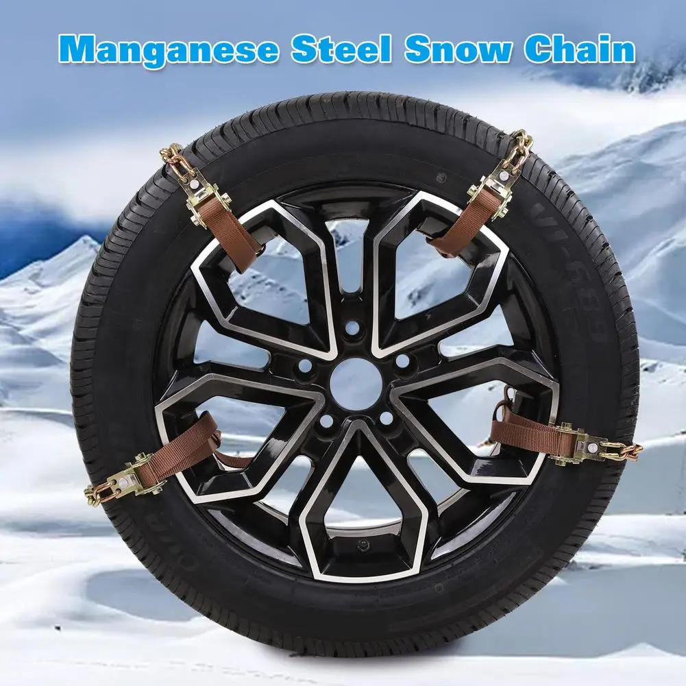 Automatic Tightening Car Tire Snow Chain 1pcs 6pcs Winter Manganese Steel Tires Snow Chain For Jeep Renegade Spikes For Tire