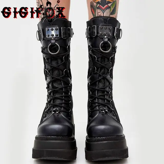 Cute Punk High Wedges Heels Platform Boots 4