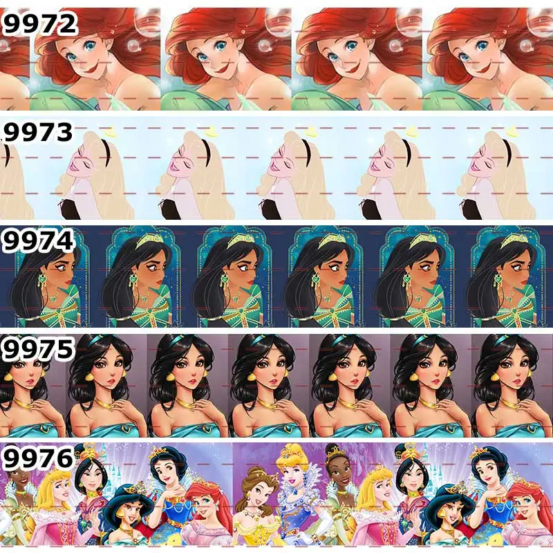 

10yards - different sizes -Grosgrain, satin ribbon - Cartoon princess printed ribbon 19079962