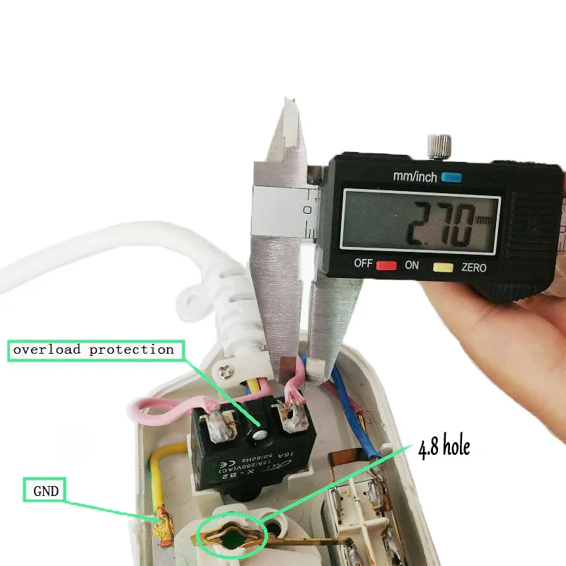 1 5/2 5 м кабель удлинитель 3500W 16A 250 В защита от перегрузки светодиодный