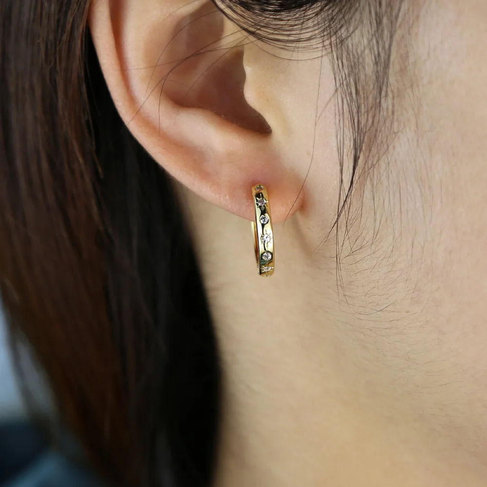 BRASS EARRING h  (6)
