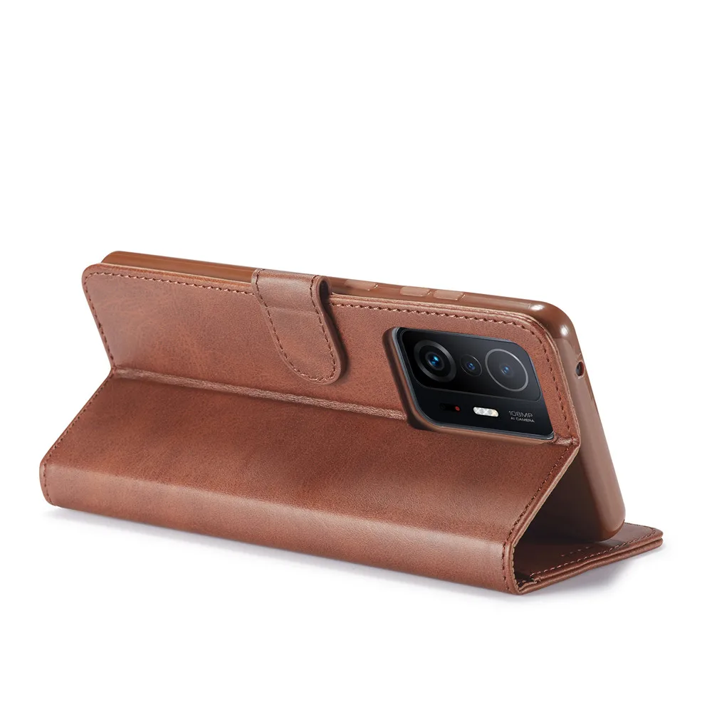 Leather Wallet & Silicone Flip Cover Case