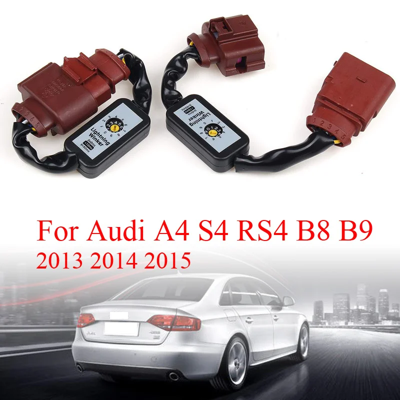 2Pcs Dynamic Turn Signal Indicator LED Taillight Module Cable Wire Harness For Audi A4 S4 RS4 B8 B9 13~15 Left&ampRight Tail Light |