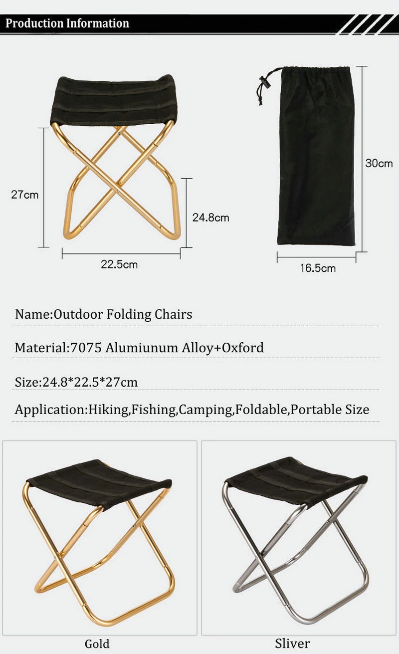 Outdoor Foldable Fishing Chair Ultra Light Portable Folding Backpack Camping Oxford Cloth Picnic Fishing Chair with Bag (6)