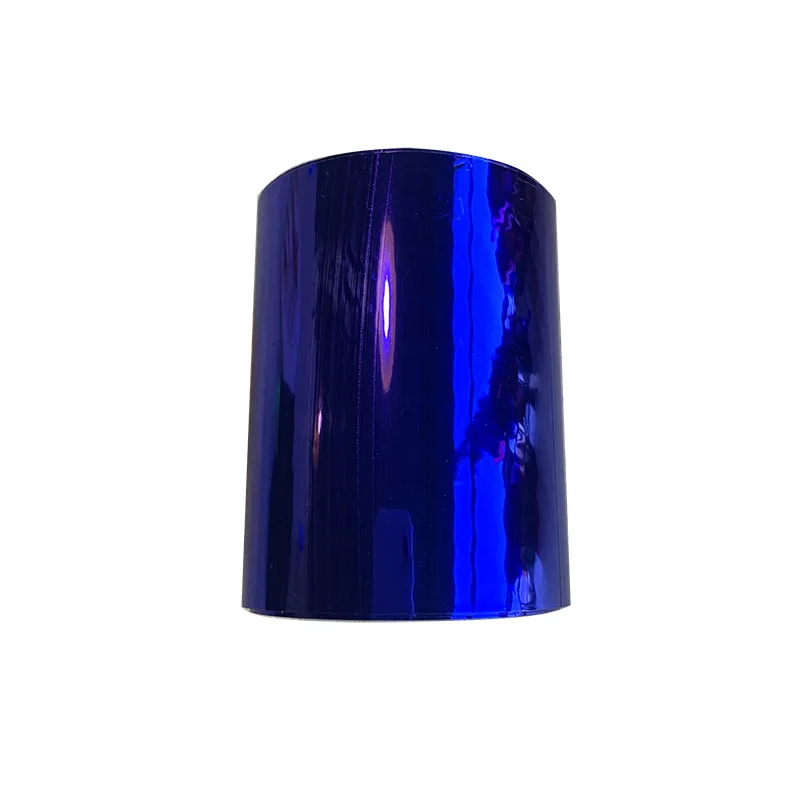 1 рулон 8 см х 120 м 10 цветов фольга горячего тиснения теплопередача ламинирующая салфетка золочение ПВХ визитная карточка тиснение - Цвет: royal blue
